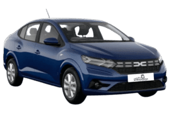 Dacia Logan en location à Agadir devant la plage de Taghazout