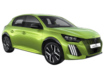 Location Peugeot 208 Maroc – voiture devant la plage à Agadir