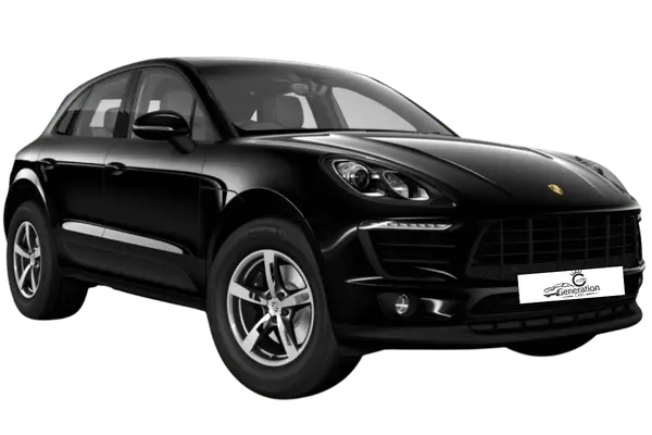 Porsche Macan T en location à Agadir avec Generation Cars, SUV de luxe sur une route côtière du Maroc.